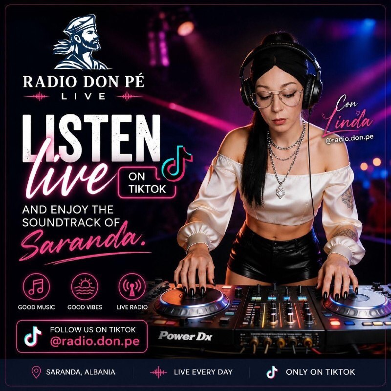 Radio Don Pé Live — diretta TikTok con DJ Linda